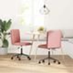 vidaXL Chaises à manger lot de 2 rose similicuir