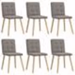 vidaXL Chaises à manger lot de 6 taupe tissu