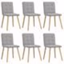 vidaXL Chaises à manger lot de 6 gris nuage tissu