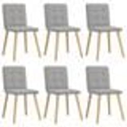 vidaXL Chaises à manger lot de 6 gris nuage tissu