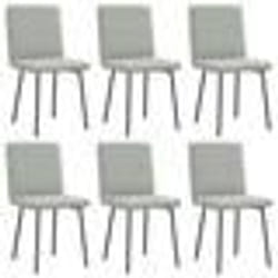 vidaXL Chaises à manger lot de 6 gris clair velours