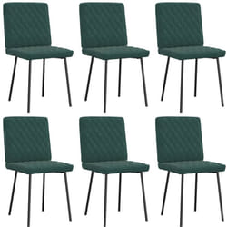 Chaises à manger lot de 6 vert foncé velours vidaXL