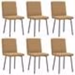 vidaXL Chaises à manger lot de 6 marron velours