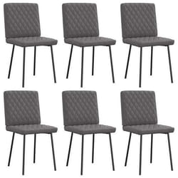 vidaXL Chaises à manger lot de 6 gris similicuir