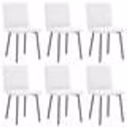 vidaXL Chaises à manger lot de 6 blanc similicuir