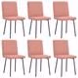 vidaXL Chaises à manger lot de 6 rose similicuir