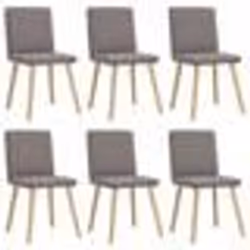vidaXL Chaises à manger lot de 6 taupe tissu