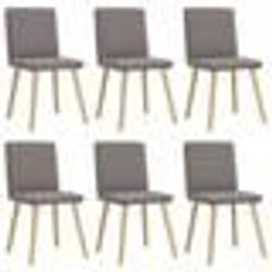 vidaXL Chaises à manger lot de 6 taupe tissu