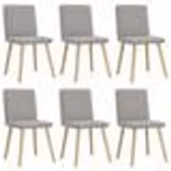 vidaXL Chaises à manger lot de 6 gris nuage tissu