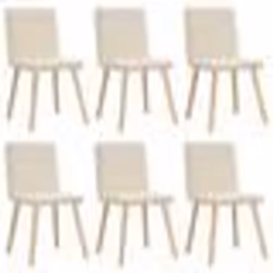 vidaXL Chaises à manger lot de 6 Lin