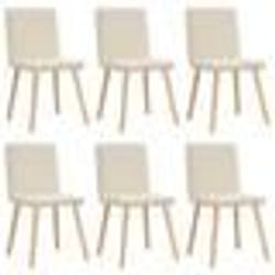 vidaXL Chaises à manger lot de 6 Lin