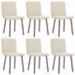 vidaXL Chaises à manger lot de 6 crème velours