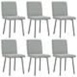 vidaXL Chaises à manger lot de 6 gris clair velours