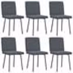 vidaXL Chaises à manger lot de 6 gris foncé velours