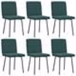 vidaXL Chaises à manger lot de 6 vert foncé velours