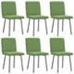 vidaXL Chaises à manger lot de 6 vert clair velours