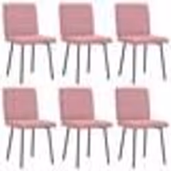 vidaXL Chaises à manger lot de 6 rose velours