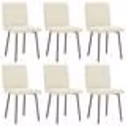 vidaXL Chaises à manger lot de 6 crème velours