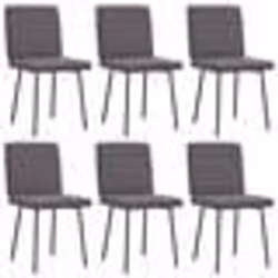 vidaXL Chaises à manger lot de 6 gris similicuir