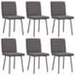 vidaXL Chaises à manger lot de 6 gris similicuir