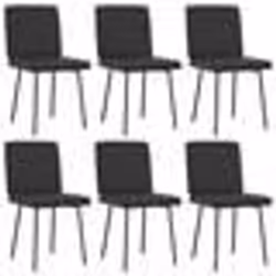 vidaXL Chaises à manger lot de 6 noir similicuir