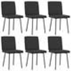 vidaXL Chaises à manger lot de 6 noir similicuir