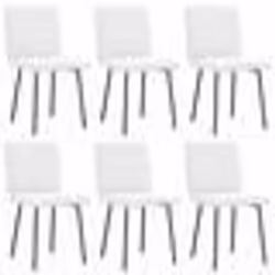 vidaXL Chaises à manger lot de 6 blanc similicuir