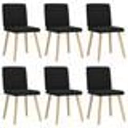 vidaXL Chaises à manger lot de 6 noir tissu