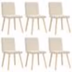 vidaXL Chaises à manger lot de 6 Lin