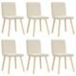 vidaXL Chaises à manger lot de 6 Lin