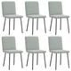 vidaXL Chaises à manger lot de 6 gris clair velours