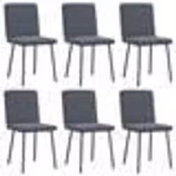 vidaXL Chaises à manger lot de 6 gris foncé velours