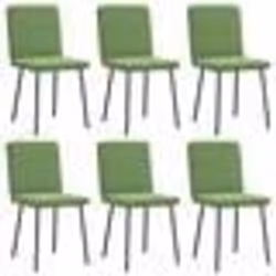 vidaXL Chaises à manger lot de 6 vert clair velours