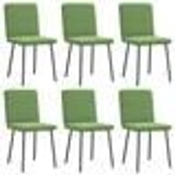 vidaXL Chaises à manger lot de 6 vert clair velours