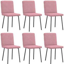 Chaises à manger lot de 6 rose velours vidaXL