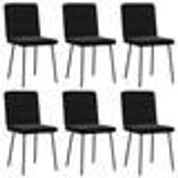 vidaXL Chaises à manger lot de 6 noir velours