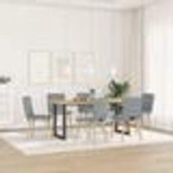 vidaXL Chaises à manger lot de 6 gris clair tissu