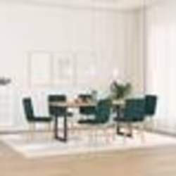 vidaXL Chaises à manger lot de 6 vert foncé tissu