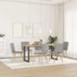 vidaXL Chaises à manger lot de 6 gris nuage tissu