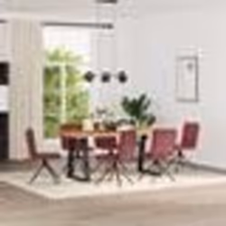 vidaXL Chaises à manger lot de 6 rouge bordeaux tissu