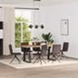 vidaXL Chaises à manger lot de 6 marron foncé tissu