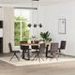 vidaXL Chaises à manger lot de 6 marron foncé tissu