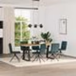 vidaXL Chaises à manger lot de 6 vert foncé tissu