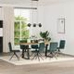 vidaXL Chaises à manger lot de 6 vert foncé tissu