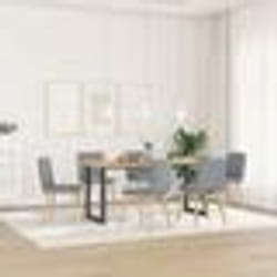 vidaXL Chaises à manger lot de 6 gris clair tissu