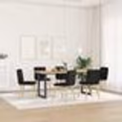 vidaXL Chaises à manger lot de 6 noir tissu