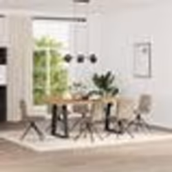 vidaXL Chaises à manger lot de 6 gris clair similicuir daim