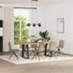vidaXL Chaises à manger lot de 6 gris clair similicuir daim
