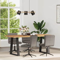 vidaXL Chaises à manger lot de 4 gris similicuir
