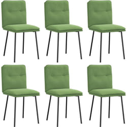 Vidaxl - Chaises à manger lot de 6 vert clair velours